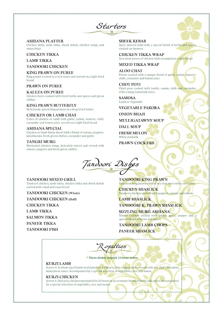 Menu_Ashiana_Southchurch Village_immagine_3