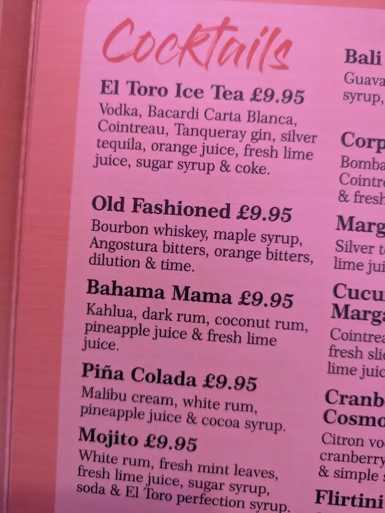 Menu_El Toro Restaurant_Bawtry_image_1