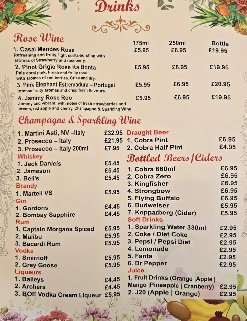 Menu_The Sultan Lounge_Southchurch Village_imagen_1