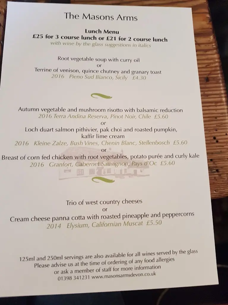 Menu_The Masons Arms, Knowstone_South Molton_image_4