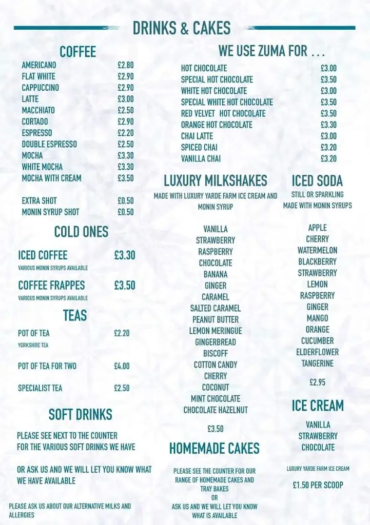 Menu_The Lazy Daisy Cafe_South Molton_immagine_4