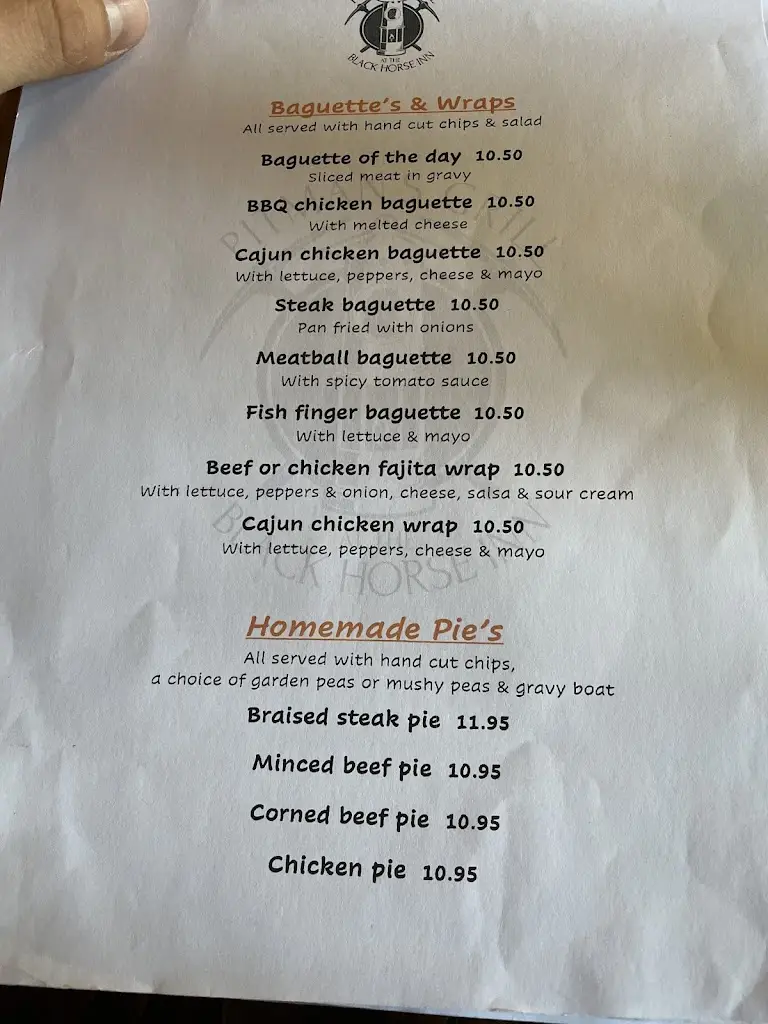 Menu_The Black Horse Inn & Pitman’s Grill Restaurant_Spennymoor_image_1