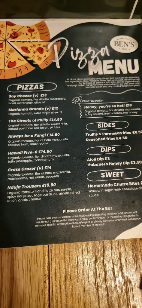 Menu_Ben's Bar & Kitchen_Bawtry_image_2