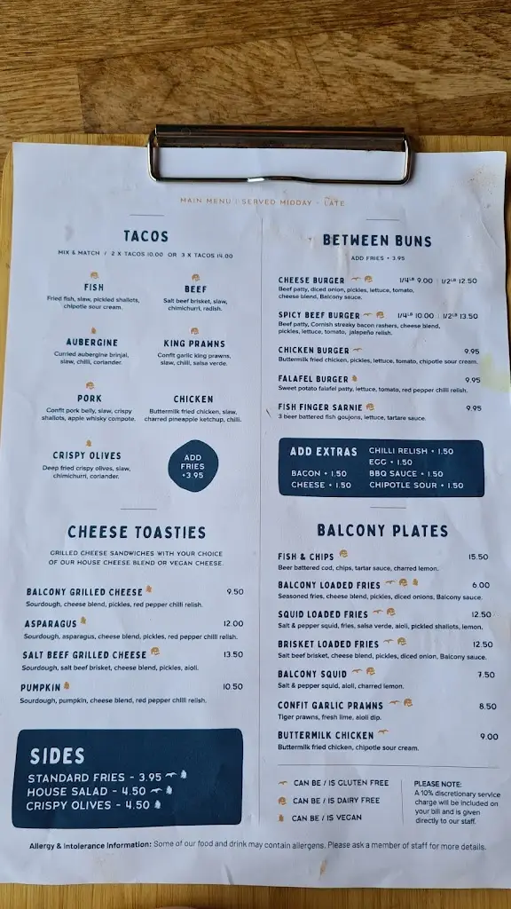 Menu_The Balcony Bar & Kitchen_St Ives_immagine_4