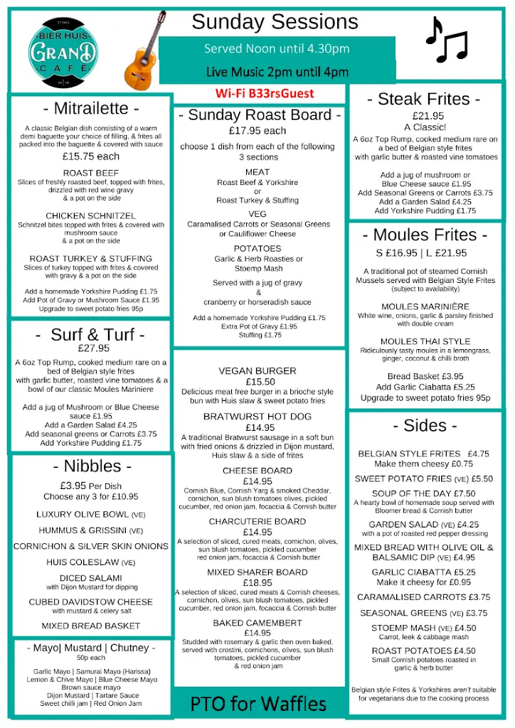 Menu_Bier Huis Grand Café_St Ives_image_4