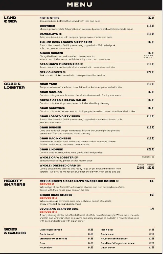Menu_The Rum & Crab Shack_St Ives_image_1