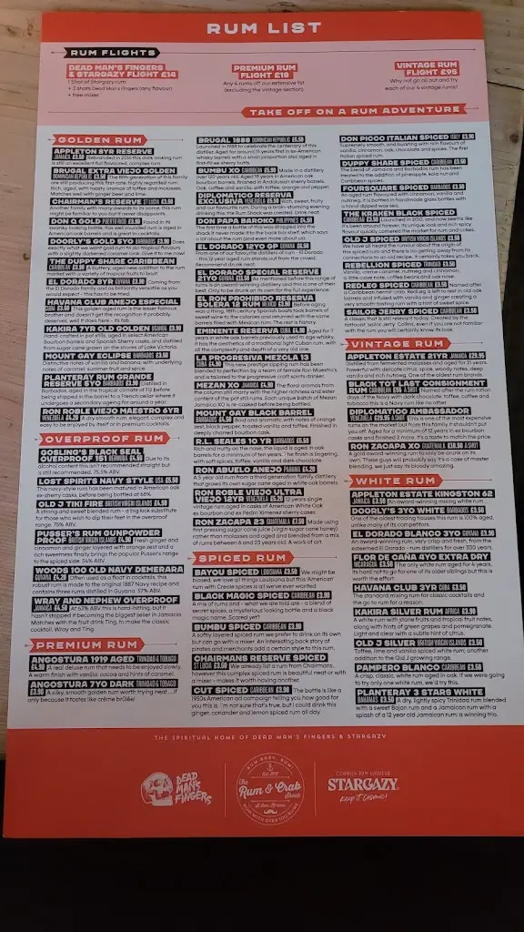 Menu_The Rum & Crab Shack_St Ives_image_2