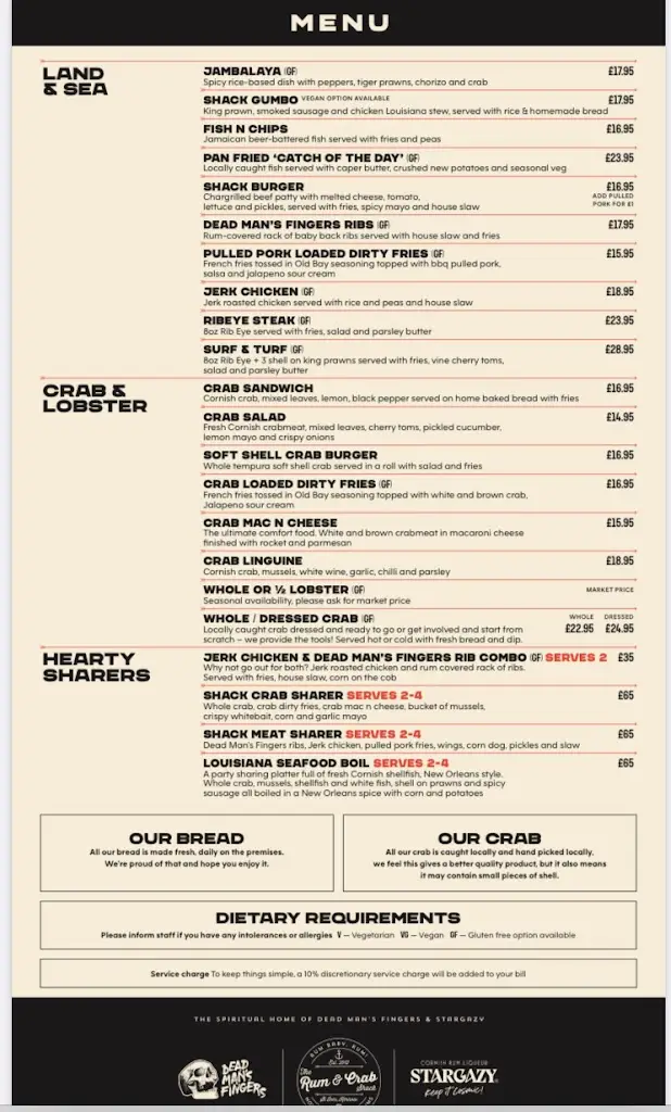 Menu_The Rum & Crab Shack_St Ives_image_4