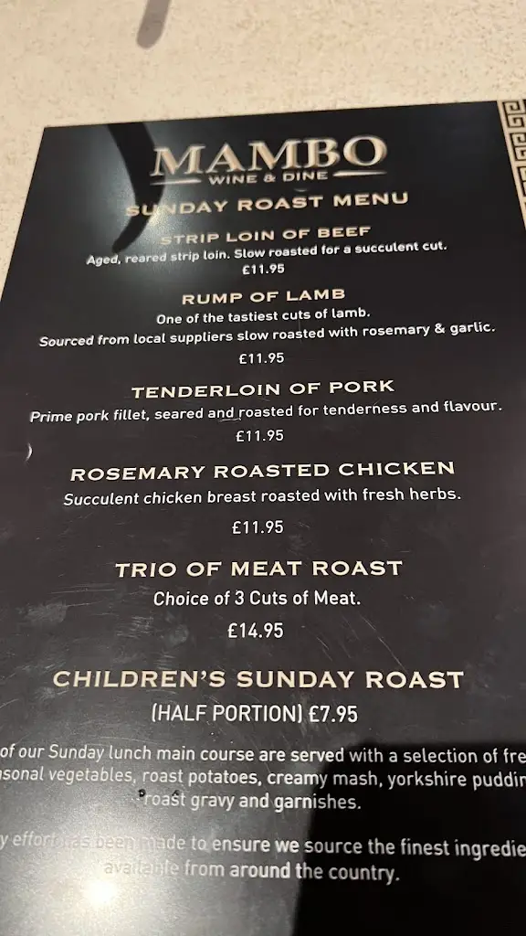 Menu_Mambo Wine and Dine_South Tyneside_image_3