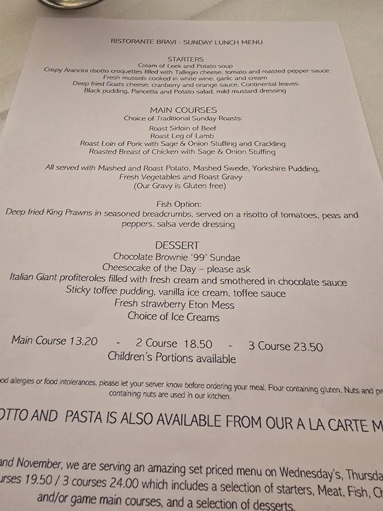 Menu_Ristorante Bravi_South Tyneside_image_2