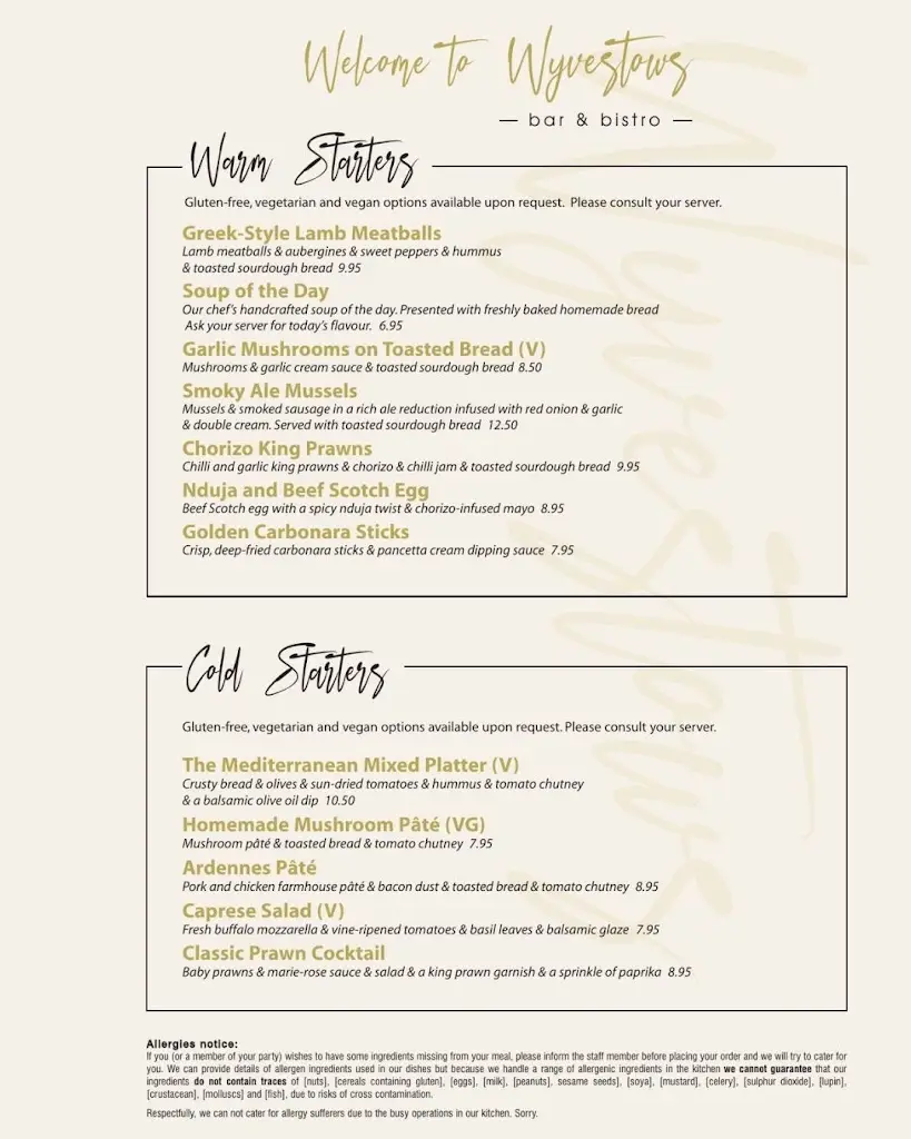 Menu_Wyvestow's Bar & Bistro_South Tyneside_immagine_3