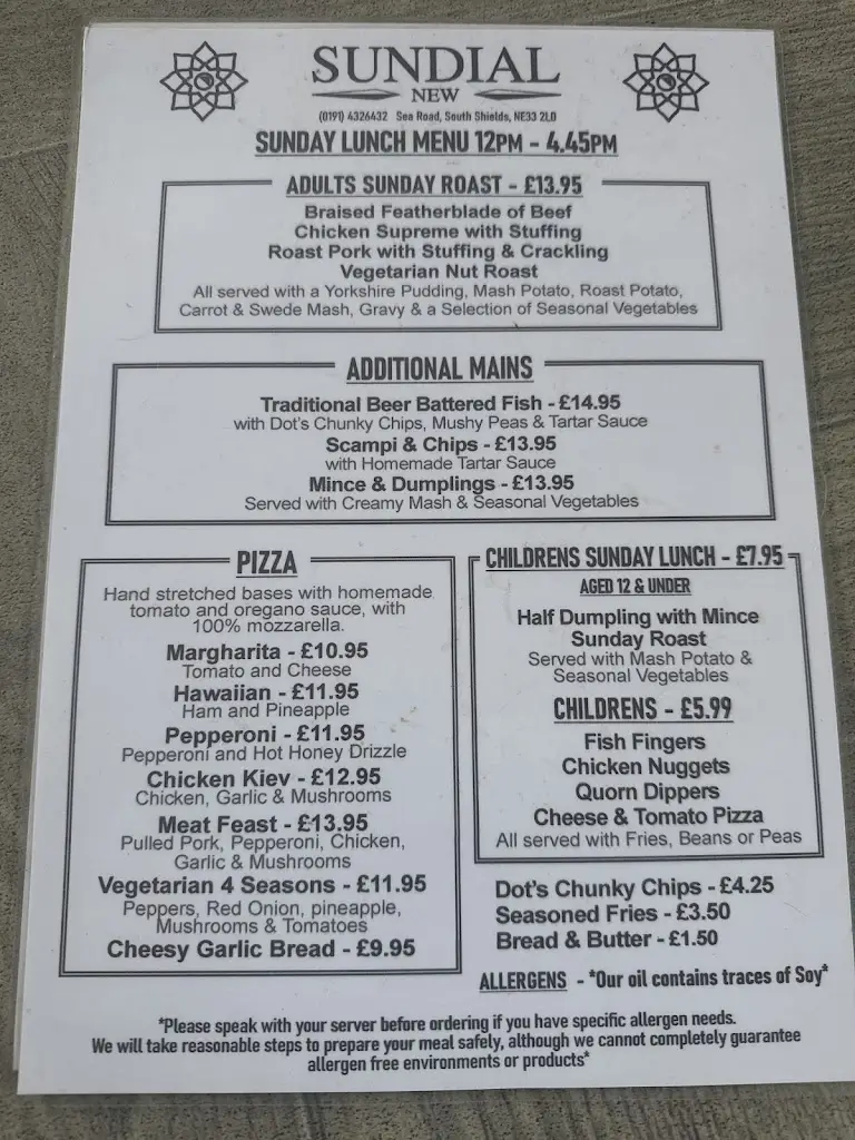 Menu_The New Sundial_South Tyneside_immagine_4