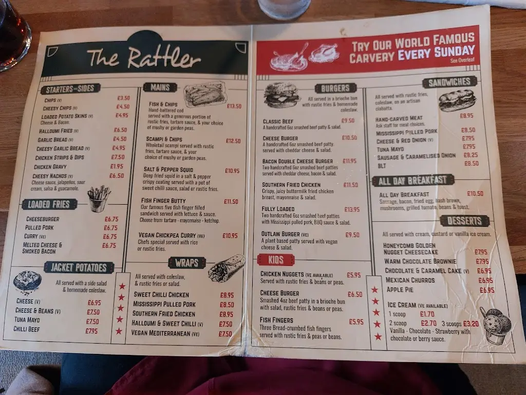 Menu_The Rattler_South Tyneside_image_1