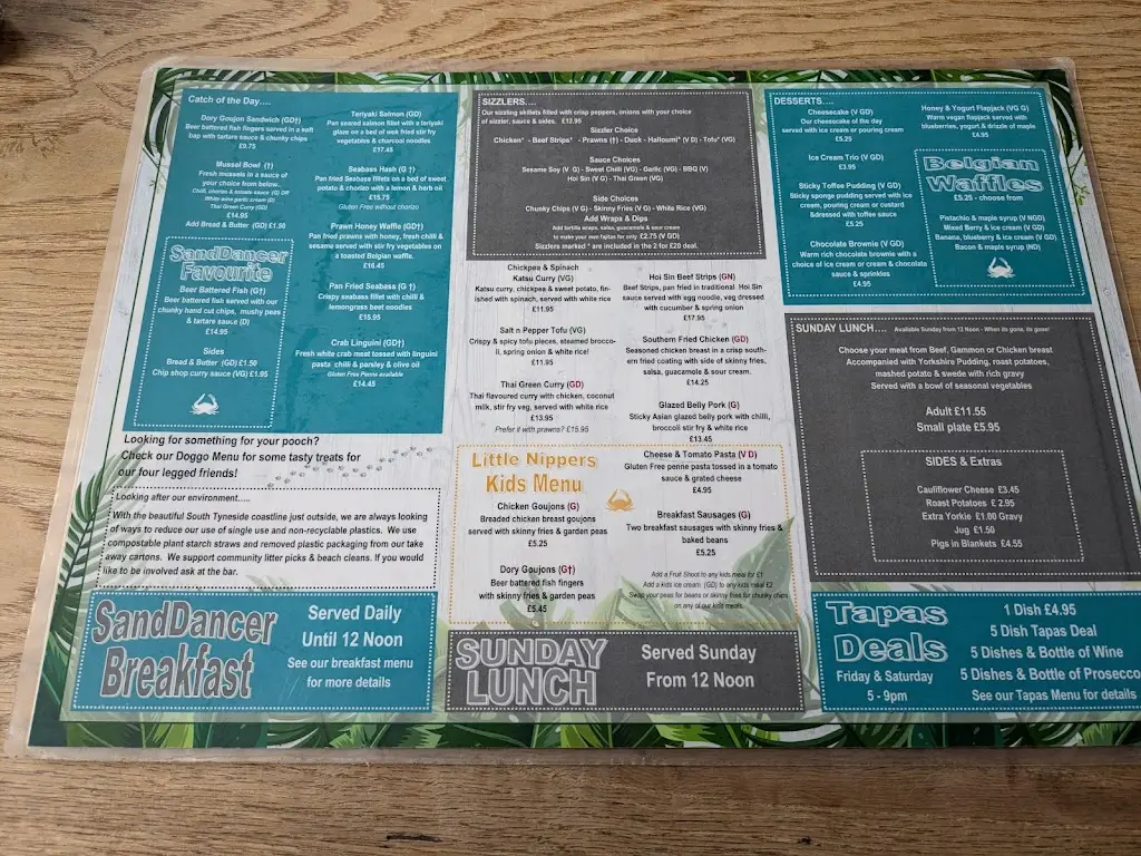 Menu_Sand Dancer_South Tyneside_immagine_2