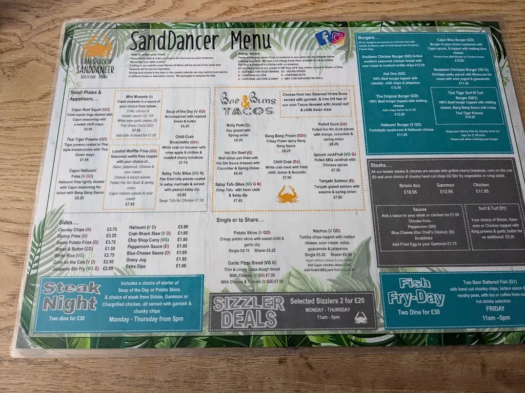Menu_Sand Dancer_South Tyneside_immagine_3