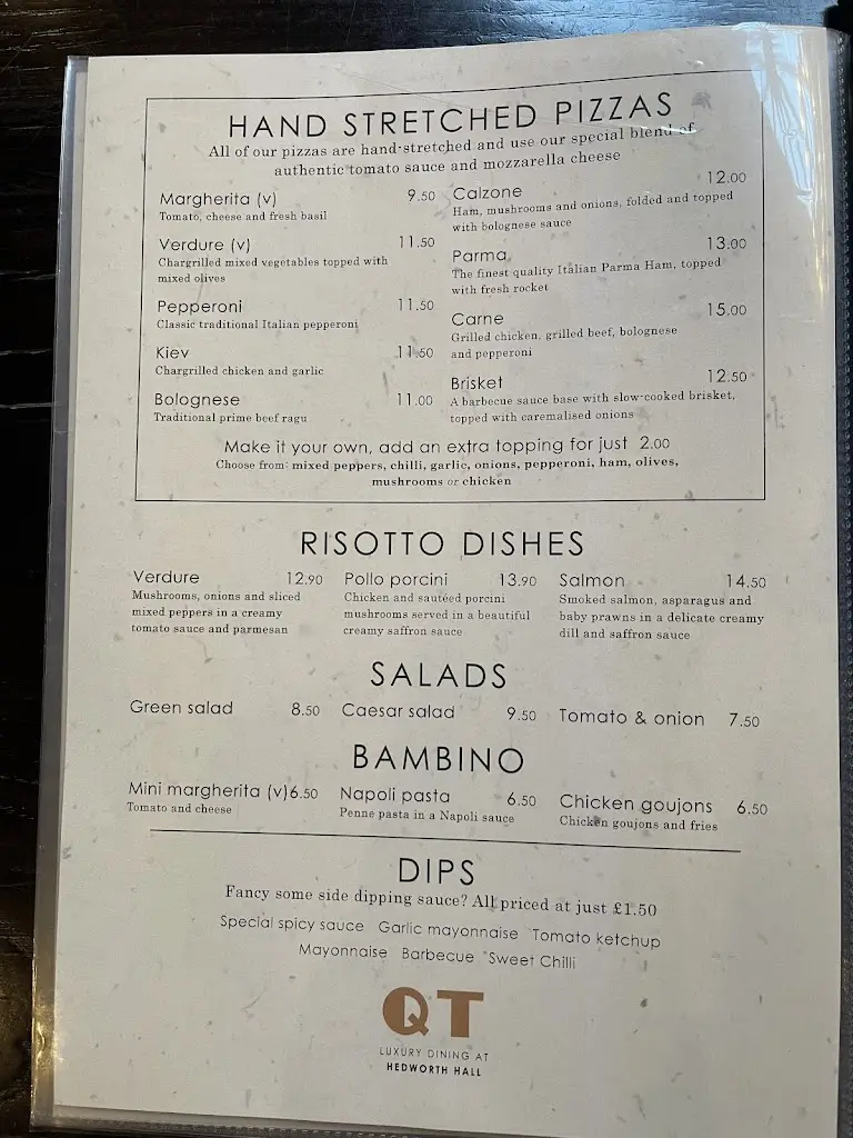 Menu_Hedworth Hall _South Tyneside_image_2