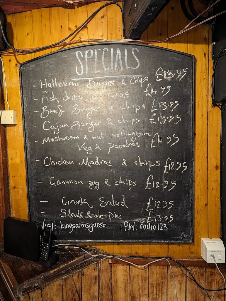 Menu_Kings Arms_St Just_image_1