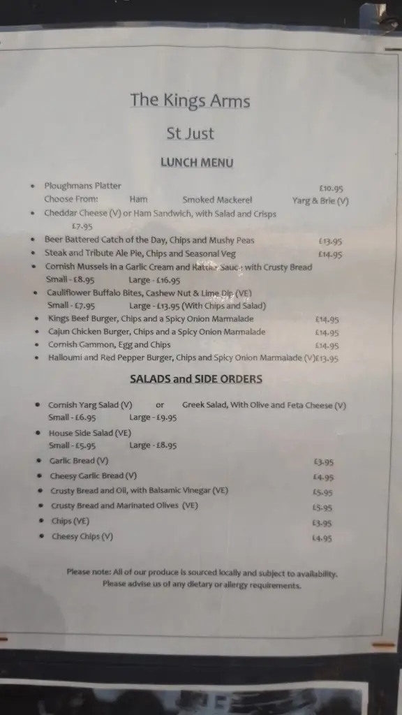 Menu_Kings Arms_St Just_image_2