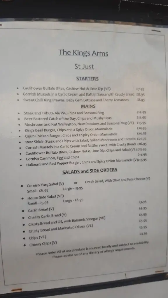 Menu_Kings Arms_St Just_image_3
