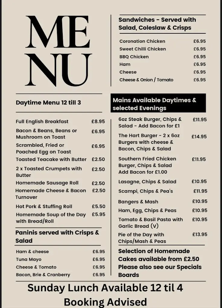 Menu_The White Hart Hotel_Spilsby_image_2