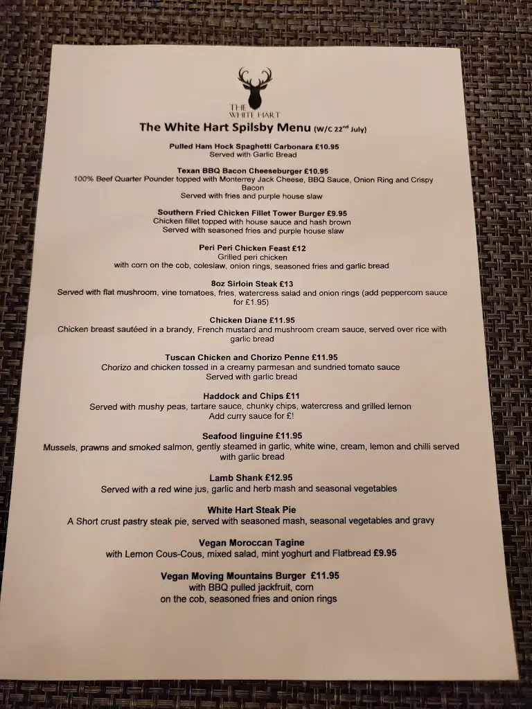 Menu_The White Hart Hotel_Spilsby_image_3