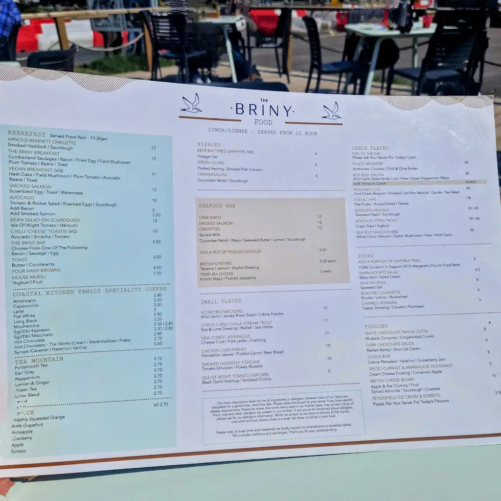 Menu_The Briny_Southsea_image_3