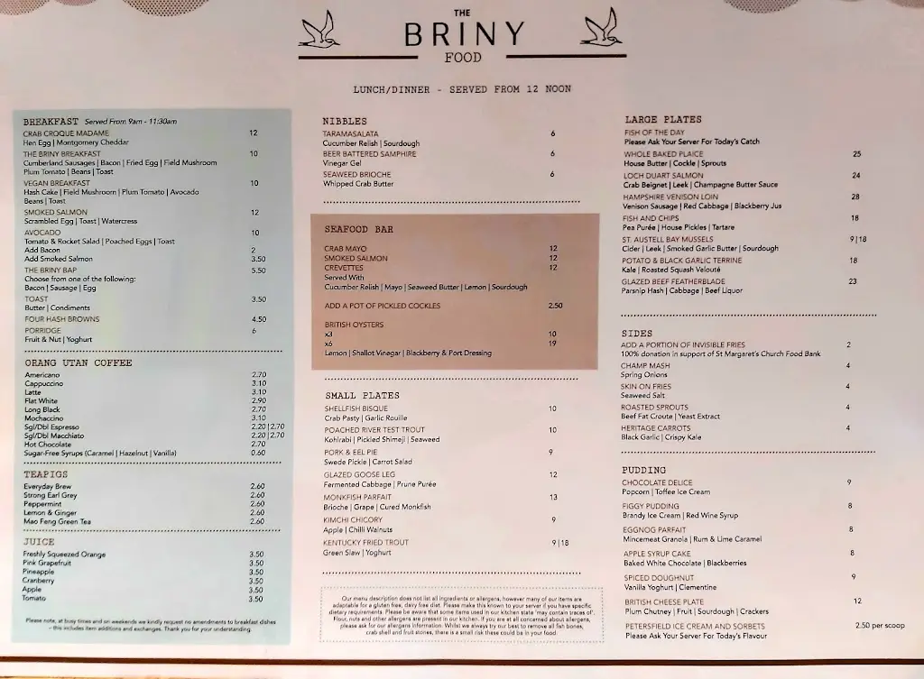 Menu_The Briny_Southsea_image_4