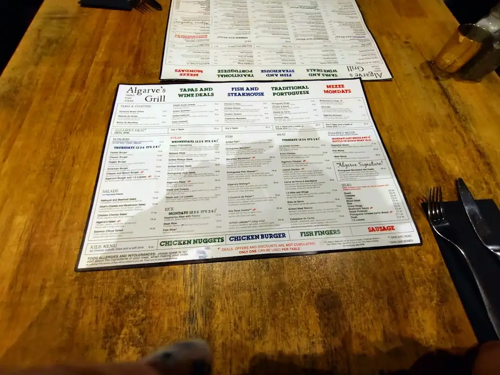 Menu_Algarve's Grill_Southsea_image_2
