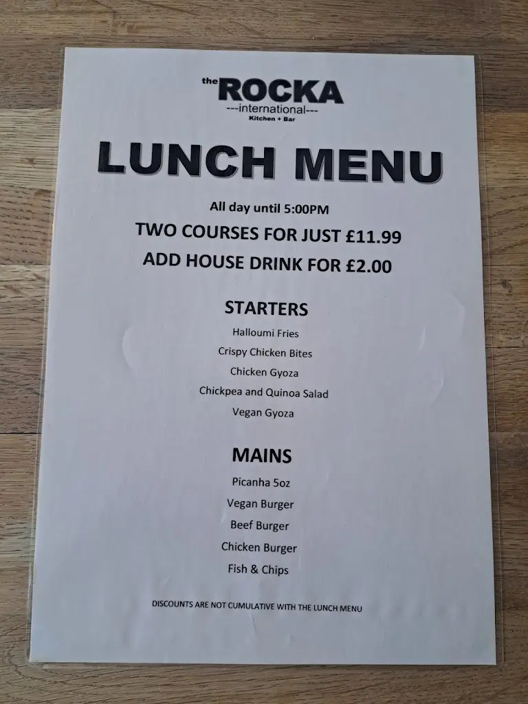 Menu_The Rocka Restaurant_Southsea_immagine_1