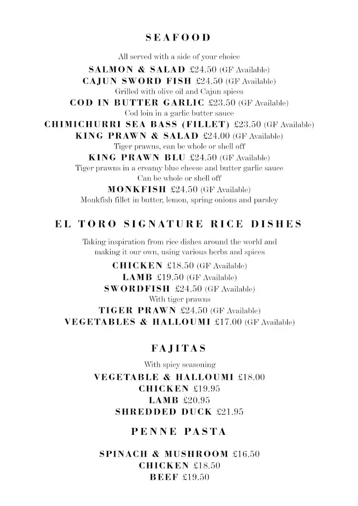 Menu_El Toro Southsea_Southsea_image_4