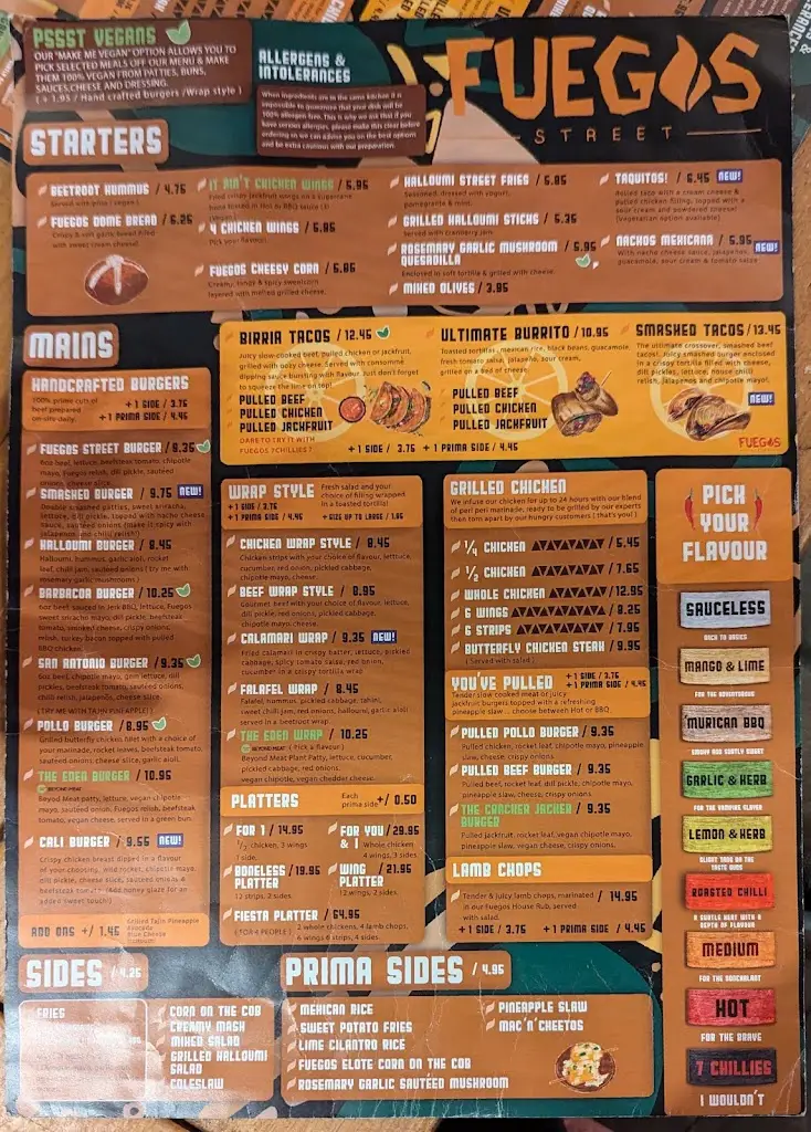 Menu_Fuegos Street_Southsea_image_3