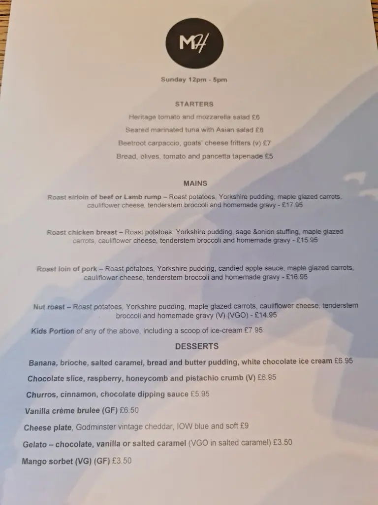 Menu_Marmion House_Southsea_image_1