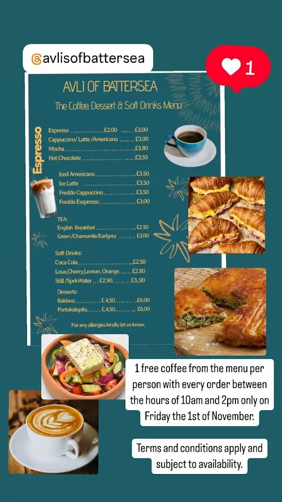 Menu_Avli of Battersea_Battersea_image_1