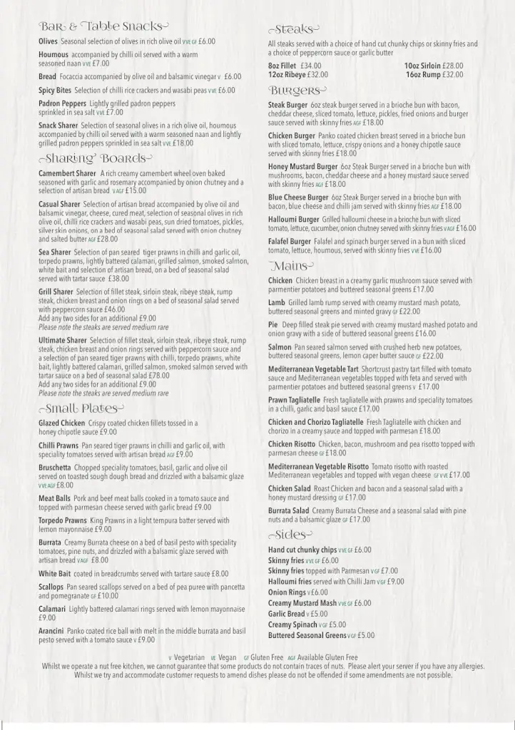 Menu_Gin and Olive Southsea_Southsea_image_2