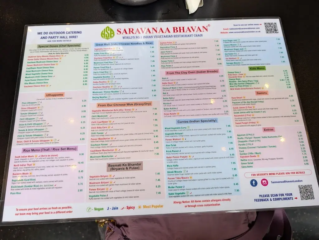 Menu_Saravanaa Bhavan Southall_Southall_image_2