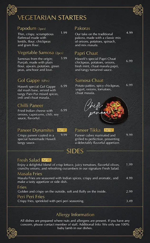 Menu_Haweli Restaurant ® Southall_Southall_image_1