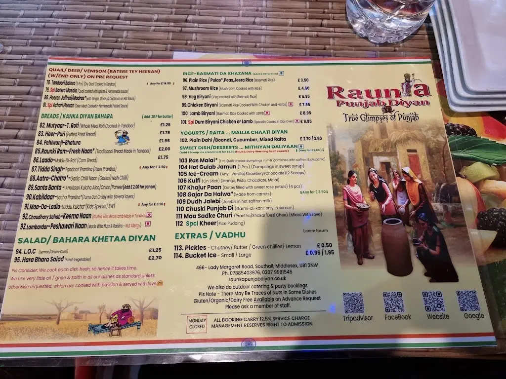 Menu_Raunka Punjab Diyan_Southall_image_2