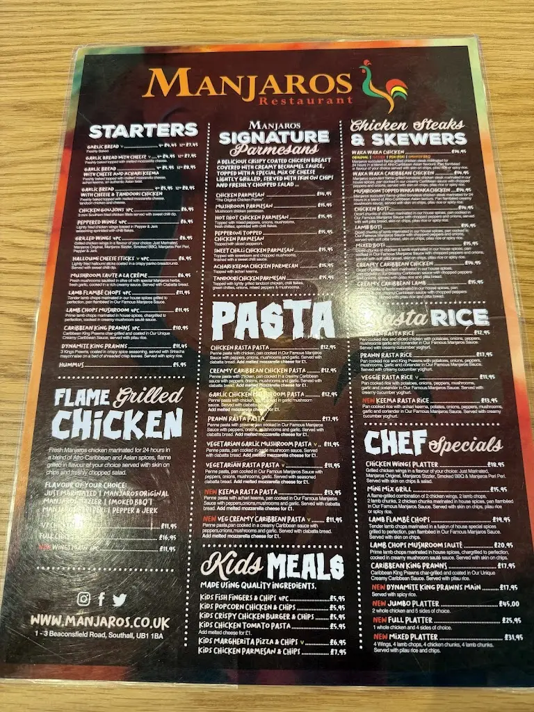Menu_Manjaros - Restaurant in Southall_Southall_imagen_1
