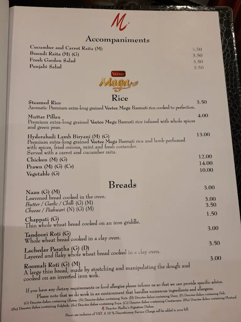 Menu_Madhu's_Southall_image_2