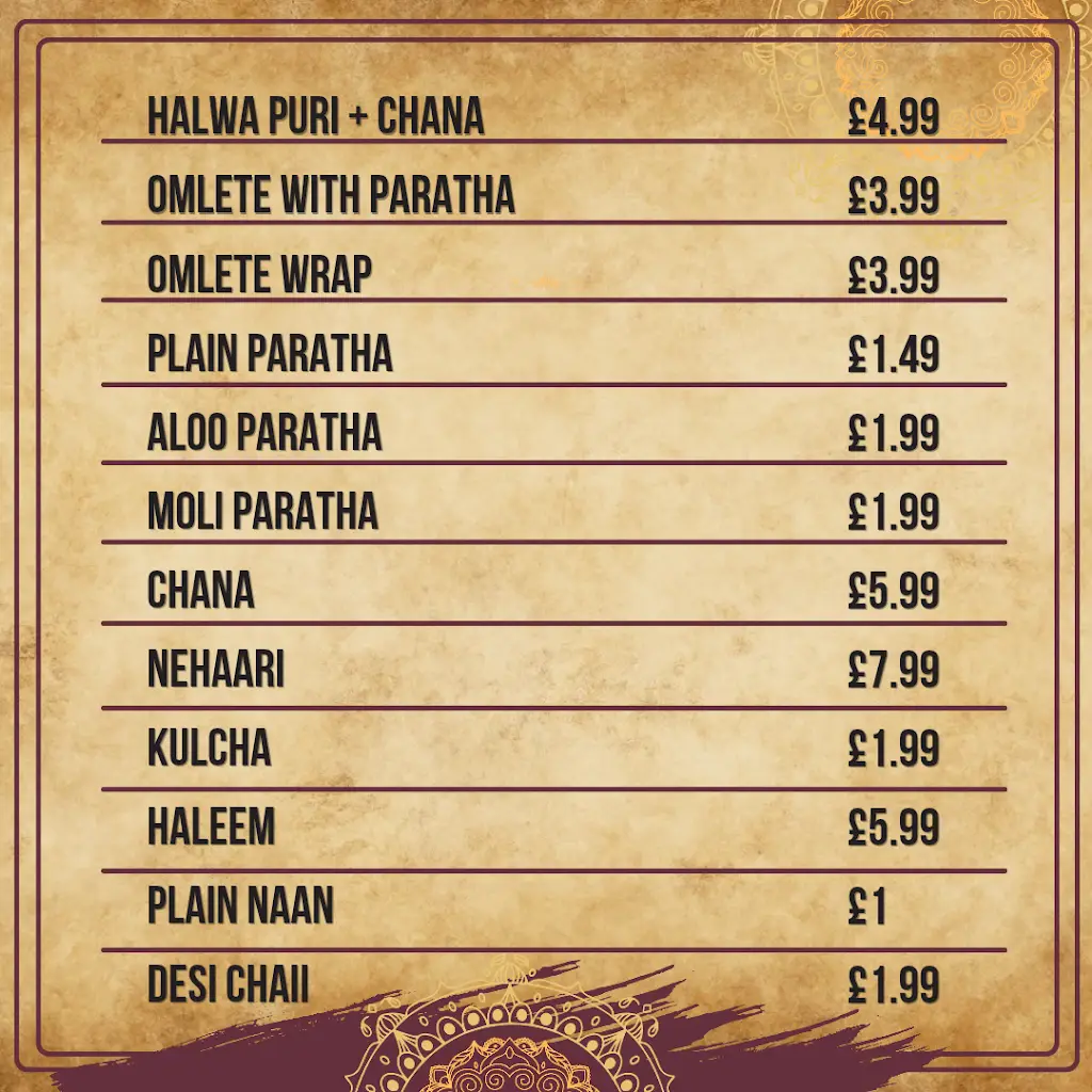 Menu_Shinwari Southall_Southall_immagine_3