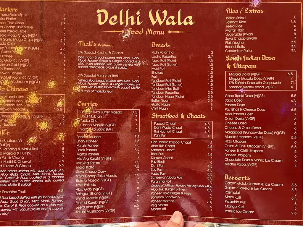 Menu_Delhi Wala_Southall_image_3