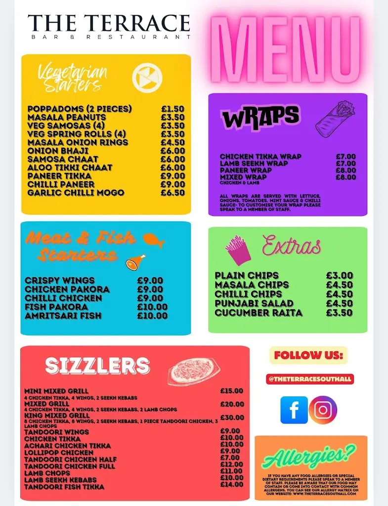 Menu_The Terrace_Southall_image_1