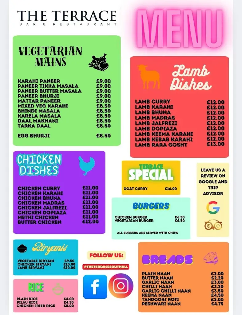 Menu_The Terrace_Southall_image_2