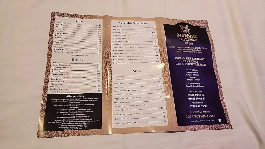 Menu_Sherkhan Of Alnwick_Alnwick_image_3