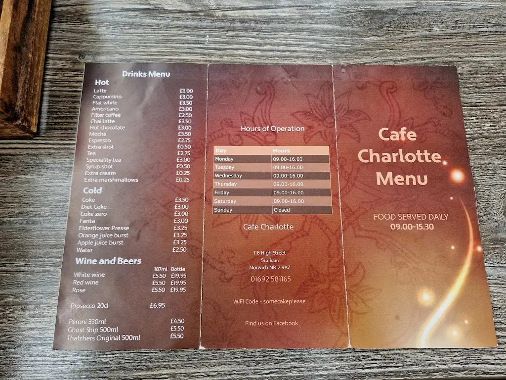 Menu_Café Charlotte_Stalham_image_2