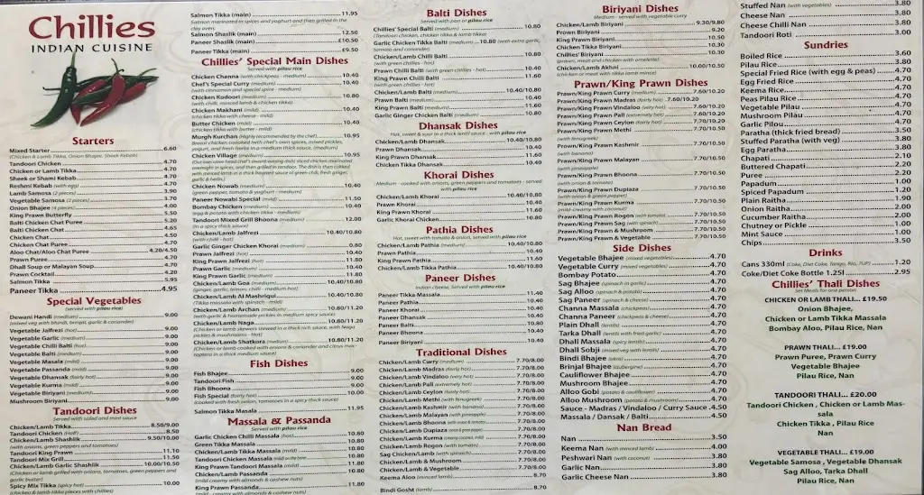 Menu_Chillies Southwick Brighton_Southwick_image_1