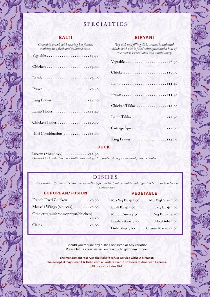 Menu_Saffron Stalbridge_Stalbridge_image_2