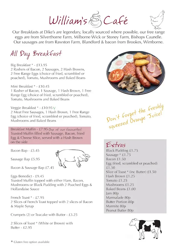 Menu_William's Cafe_Stalbridge_image_1