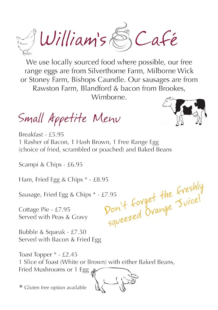 Menu_William's Cafe_Stalbridge_image_4