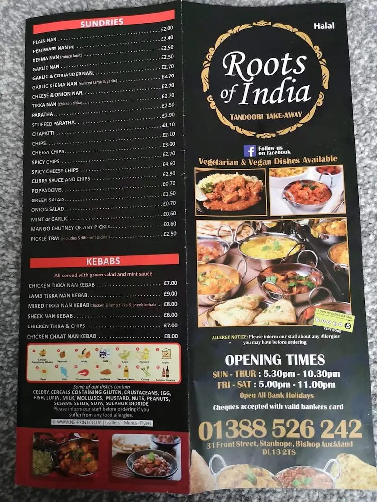 Menu_Roots of India_Stanhope_image_4